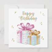 Unicorn Happy Birthday Kaart (Voorkant)