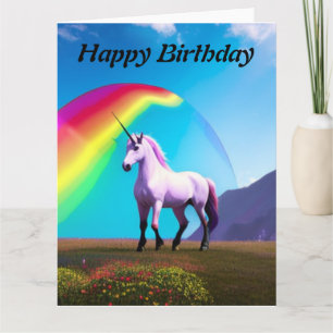 Unicorn Happy Birthday-kaart Kaart