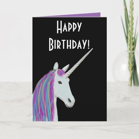 Unicorn Happy Birthday-kaart Kaart (Voorkant)