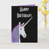 Unicorn Happy Birthday-kaart Kaart (Gele Bloem)