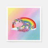 Unicorn happy Birthday Napkins Servet (Voorkant)