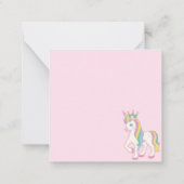 Unicorn Happy Birthday Notitiekaartje (Achterkant)