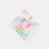 Unicorn Happy Birthday Servet (Hoek)