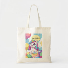 Unicorn Happy Birthday Tote Bag