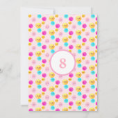 Unicorn & Happy Facets op roze verjaardag Kaart (Achterkant)