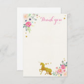 Unicorn Hartelijk dank Bedankkaart (Voorkant / Achterkant)