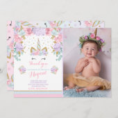 Unicorn Hartelijk dank voor uw kaart Roze Gold Mag (Voorkant / Achterkant)