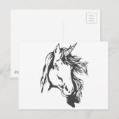 Unicorn Head Briefkaart (Voorkant / Achterkant)