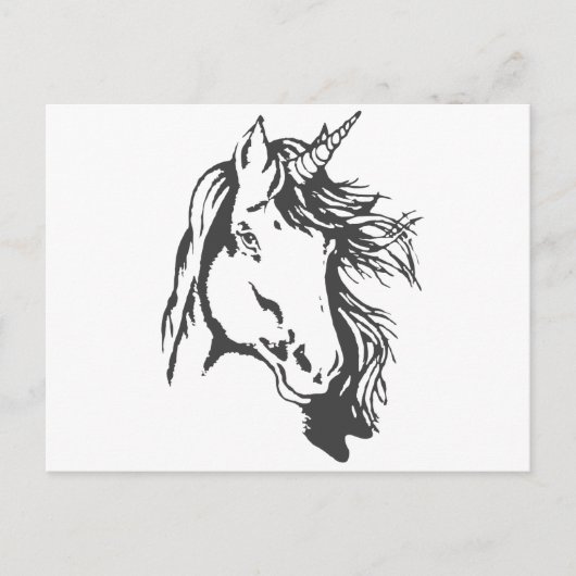 Unicorn Head Briefkaart (Voorkant)