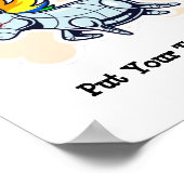 Unicorn Head clipart | Iron Unicorn Clipart Poster (Hoek)