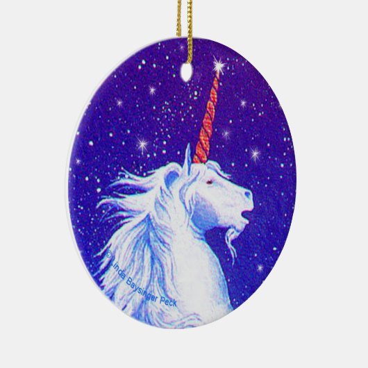 Unicorn Head Keramisch Ornament (Rechts)