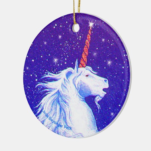 Unicorn Head Keramisch Ornament (Links)