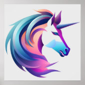 Unicorn Head Poster (Voorkant)