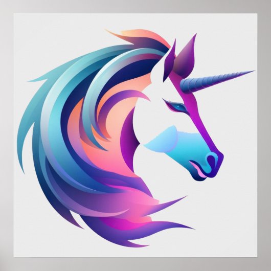 Unicorn Head Poster (Voorkant)