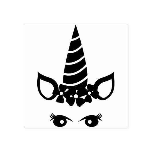 Unicorn Head Rubberstempel (Afrduk)