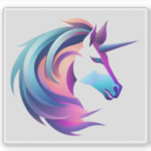 Unicorn Head Sticker (Voorkant)
