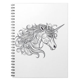 Unicorn Head Tekening Notitieboek