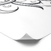 Unicorn Head Tekening Poster (Hoek)