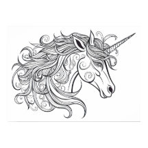 Unicorn Head Tekening