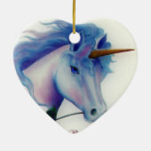 Unicorn Heart Keramisch Ornament (Achterkant)