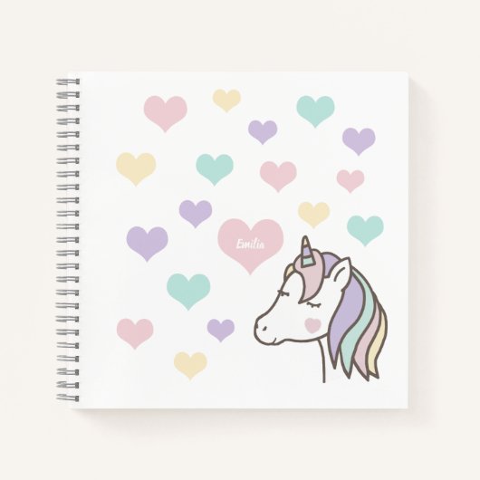 Unicorn Hearts Notitieboek (Voorkant)