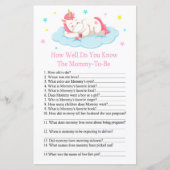 Unicorn Hoe goed ken je baby shower? (Voorkant)