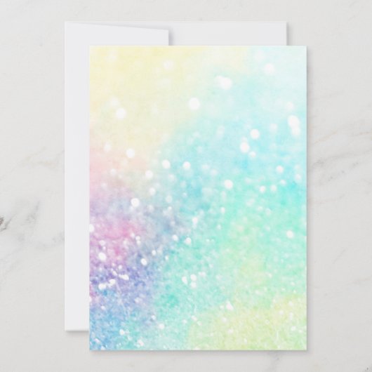 Unicorn Holding Balloons Birthday Kaart (Achterkant)