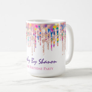 Unicorn Holografen Rainbow Drip Bride Sweet 16th Koffiemok
