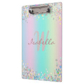 Unicorn holografische glitter klembord (Links)