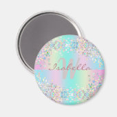 Unicorn Holografische Glitter Magneet (Voorkant / Achterkant)