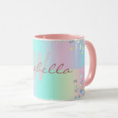 Unicorn holografische glitter mok (Voorkant rechts)