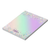 Unicorn holografische glitter notitieblok (Linkerzijde)