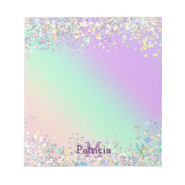 Unicorn holografische glitter notitieblok