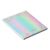 Unicorn holografische glitter notitieblok (Schuin)