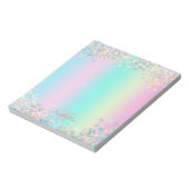 Unicorn holografische glitter notitieblok (Linkerzijde)