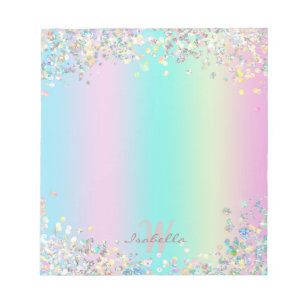 Unicorn holografische glitter notitieblok