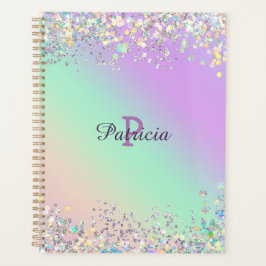 Unicorn holografische glitter planner