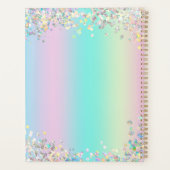 Unicorn holografische glitter planner (Achterkant)