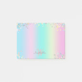 Unicorn holografische glitter post-it® notes (Voorkant)