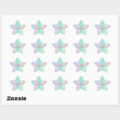 Unicorn holografische glitter ster sticker (Vel)
