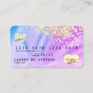 Unicorn Holograph Modern Credit Kaart Logo Visitekaartje