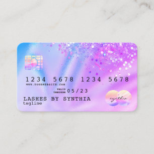 Unicorn Holograph Modern Credit Kaart Logo Visitekaartje