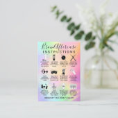 Unicorn Holographic Brows Aftercare Icon Business Visitekaartje (Staand voorkant)