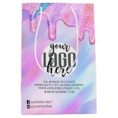 Unicorn Holographic Glitter Customer Business Medium Cadeauzakje (Voorkant)