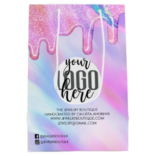 Unicorn Holographic Glitter Customer Business Medium Cadeauzakje