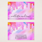 Unicorn Holographic Glitter Drift Bracelet Display Visitekaartje (Voorkant /achterkant)