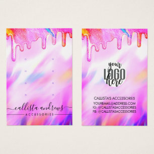 Unicorn Holographic Glitter Drift Logo Visitekaartje