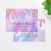 Unicorn Holographic Glitter Drift Low Earing Visitekaartje (Bureau)