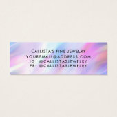 Unicorn Holographic Glitter-schijven die beeldsche Mini Visitekaartjes (Achterkant)