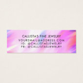 Unicorn Holographic Glitter-schijven die beeldsche Mini Visitekaartjes (Achterkant)